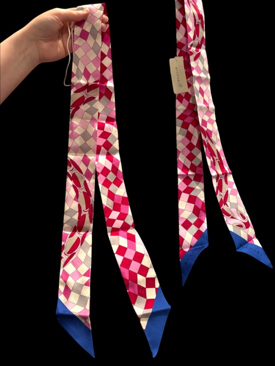 BVLGARI Accessories - NWT Bvlgari Shelley Twilly - pink snake pattern
